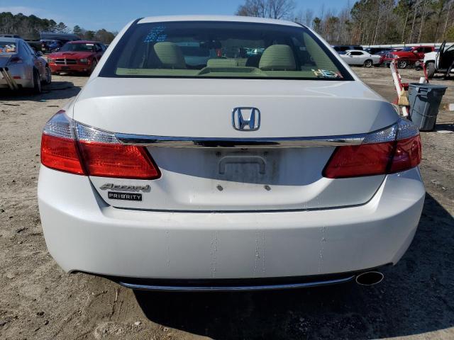 1HGCR2F72EA046077 - 2014 HONDA ACCORD EX WHITE photo 6