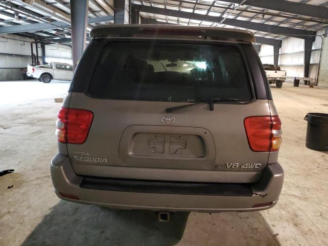 5TDBT48A92S122117 - 2002 TOYOTA SEQUOIA LIMITED GRAY photo 6