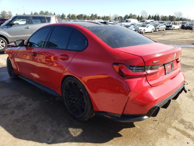 WBS43AY02PFN58340 - 2023 BMW M3 COMPETITION RED photo 2