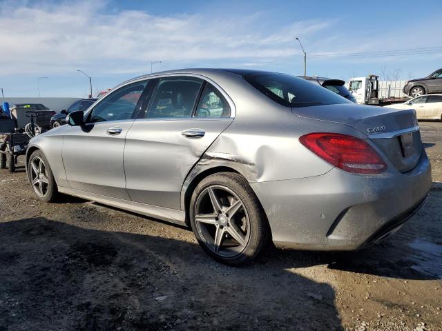 55SWF6GB6FU076026 - 2015 MERCEDES-BENZ C 400 4MATIC GRAY photo 2