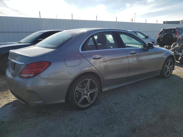 55SWF6GB6FU076026 - 2015 MERCEDES-BENZ C 400 4MATIC GRAY photo 3