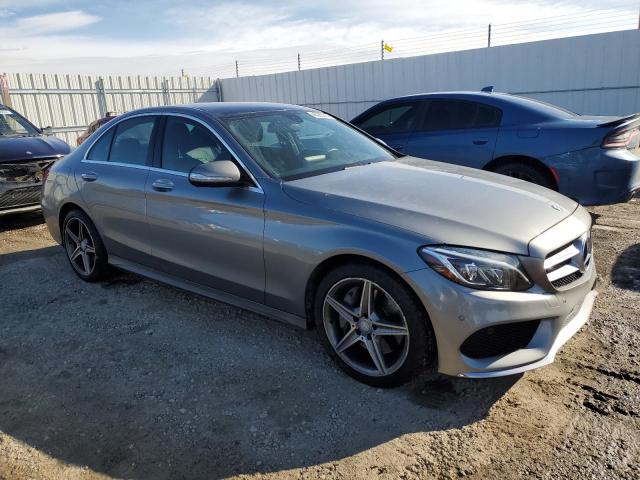 55SWF6GB6FU076026 - 2015 MERCEDES-BENZ C 400 4MATIC GRAY photo 4