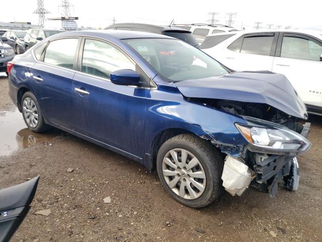 3N1AB7AP5HY385336 - 2017 NISSAN SENTRA S BLUE photo 4