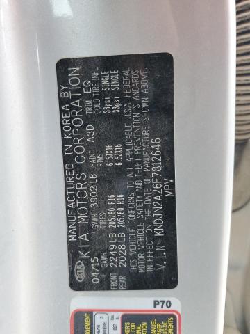 KNDJN2A26F7812646 - 2015 KIA SOUL SILVER photo 12