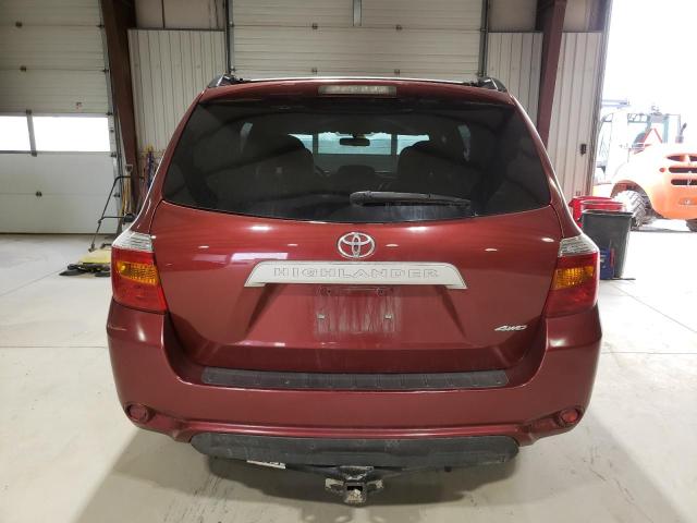 5TDBK3EH6AS028001 - 2010 TOYOTA HIGHLANDER MAROON photo 6