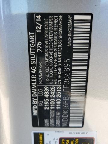 WDDKJ6FB1FF306895 - 2015 MERCEDES-BENZ E 400 SILVER photo 12