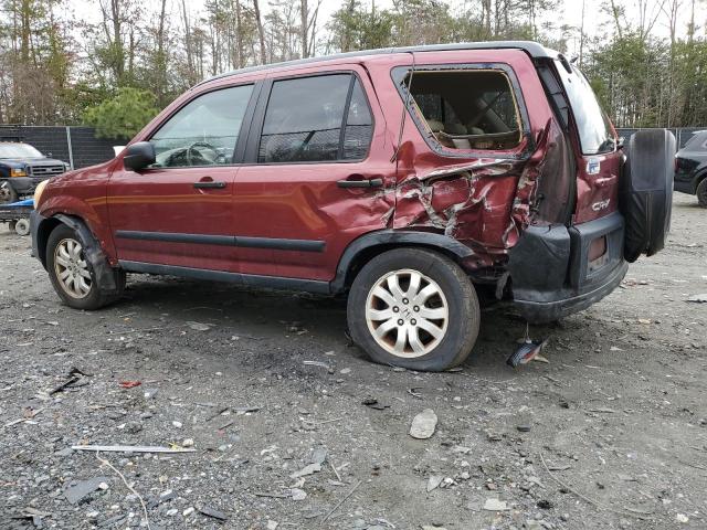 JHLRD78846C042423 - 2006 HONDA CR-V EX RED photo 2