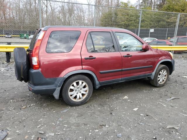 JHLRD78846C042423 - 2006 HONDA CR-V EX RED photo 3