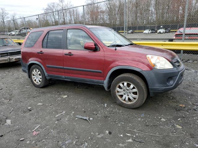 JHLRD78846C042423 - 2006 HONDA CR-V EX RED photo 4