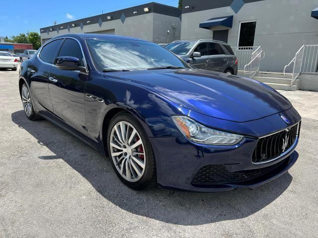 ZAM57RTAXF1143109 - 2015 MASERATI GHIBLI S BLUE photo 4