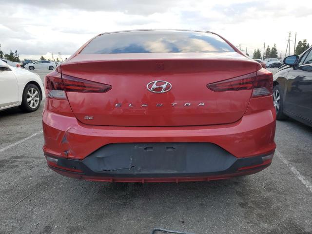 5NPD74LF2KH491150 - 2019 HYUNDAI ELANTRA SE RED photo 6