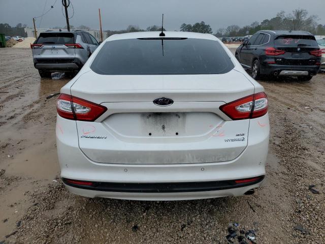 3FA6P0LU6GR139442 - 2016 FORD FUSION SE HYBRID WHITE photo 6