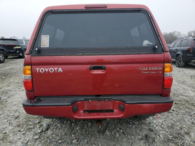 5TEGN92N81Z856645 - 2001 TOYOTA TACOMA DOUBLE CAB PRERUNNER RED photo 6
