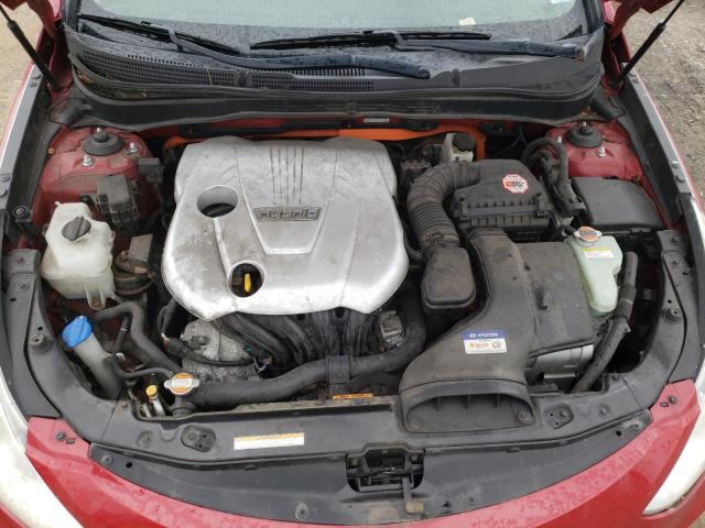 KMHEC4A49BA004319 - 2011 HYUNDAI SONATA HYBRID RED photo 11