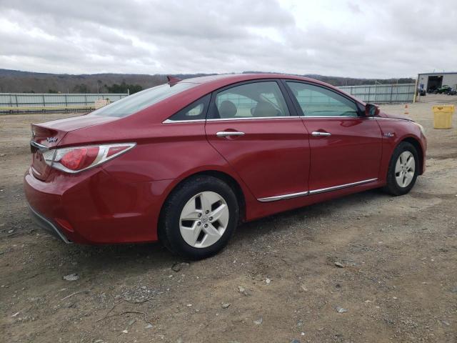 KMHEC4A49BA004319 - 2011 HYUNDAI SONATA HYBRID RED photo 3