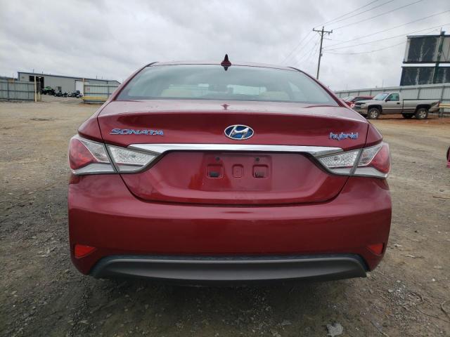 KMHEC4A49BA004319 - 2011 HYUNDAI SONATA HYBRID RED photo 6