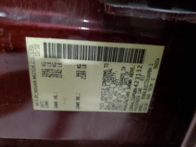 1N4AL2AP6BN423132 - 2011 NISSAN ALTIMA BASE 勃艮第红 照片 12