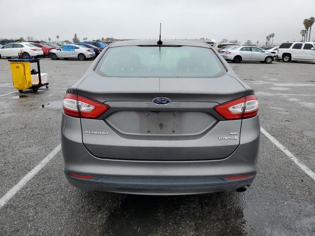 3FA6P0LU0DR235207 - 2013 FORD FUSION SE HYBRID GRAY photo 6