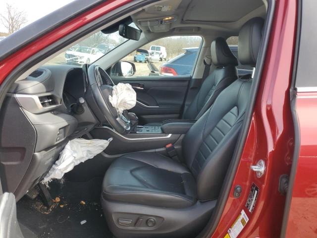 5TDGZRBH1MS078446 - 2021 TOYOTA HIGHLANDER XLE RED photo 7