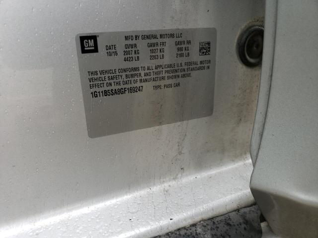 1G11B5SA8GF169247 - 2016 CHEVROLET MALIBU LIM LS SILVER photo 12