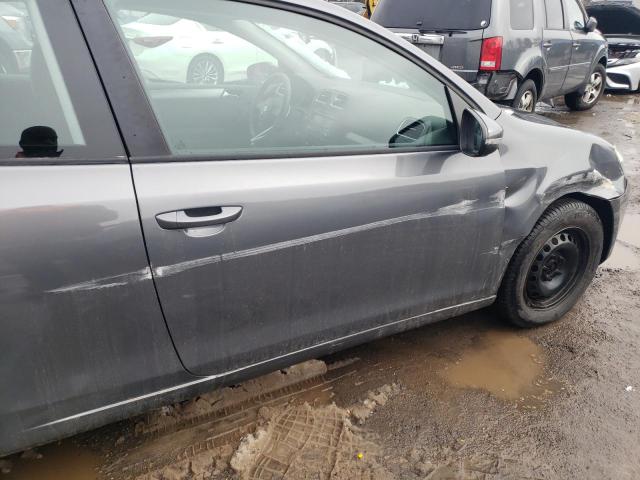 WVWBB7AJ0DW119981 - 2013 VOLKSWAGEN GOLF GRAY photo 10