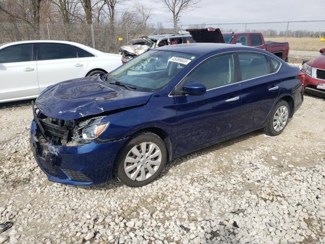 3N1AB7AP9HL638297 - 2017 NISSAN SENTRA S BLUE photo 1