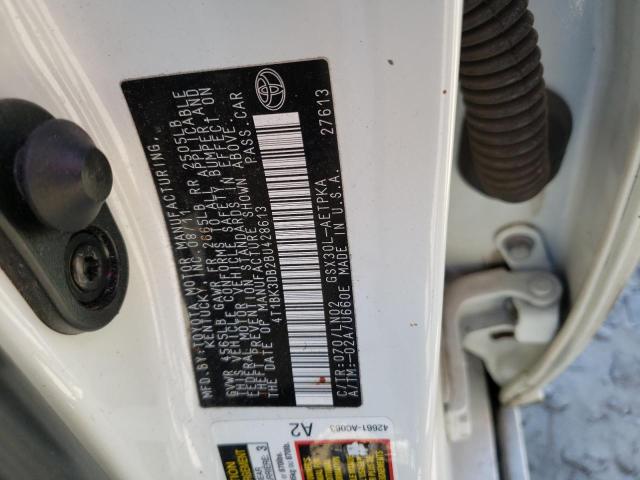 4T1BK3DB2BU428613 - 2011 TOYOTA AVALON BASE 白色 照片 12