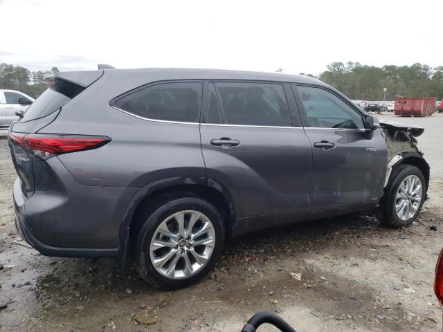 5TDXBRCH2MS048827 - 2021 TOYOTA HIGHLANDER HYBRID LIMITED GRAY photo 3