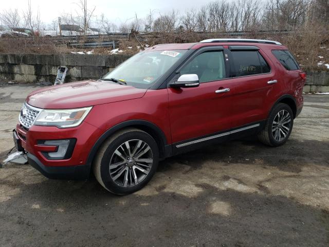 1FM5K8HT2HGB37050 - 2017 FORD EXPLORER PLATINUM RED photo 1