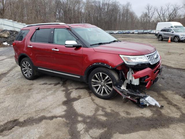 1FM5K8HT2HGB37050 - 2017 FORD EXPLORER PLATINUM RED photo 4