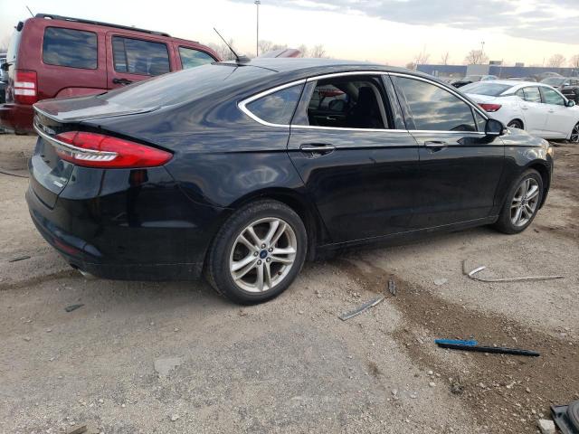 3FA6P0HD2JR144623 - 2018 FORD FUSION SE BLACK photo 3