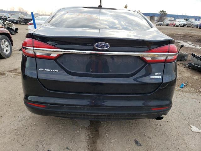 3FA6P0HD2JR144623 - 2018 FORD FUSION SE BLACK photo 6