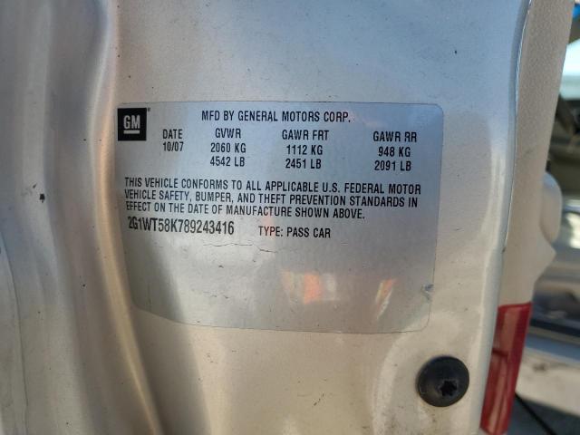 2G1WT58K789243416 - 2008 CHEVROLET IMPALA LT GOLD photo 12