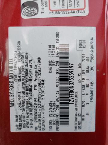 1ZVFT80N375259197 - 2007 FORD MUSTANG RED photo 13