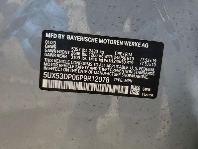 5UX53DP06P9R12078 - 2023 BMW X3 XDRIVE30I GRAY photo 13