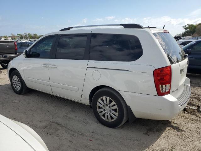 KNDMG4C75C6499957 - 2012 KIA SEDONA LX WHITE photo 2