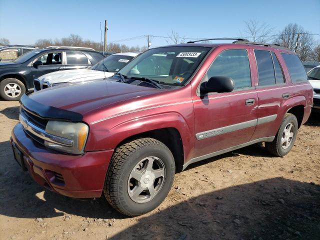 1GNDT13S042356770 - 2004 CHEVROLET TRAILBLAZE LS BURGUNDY photo 1