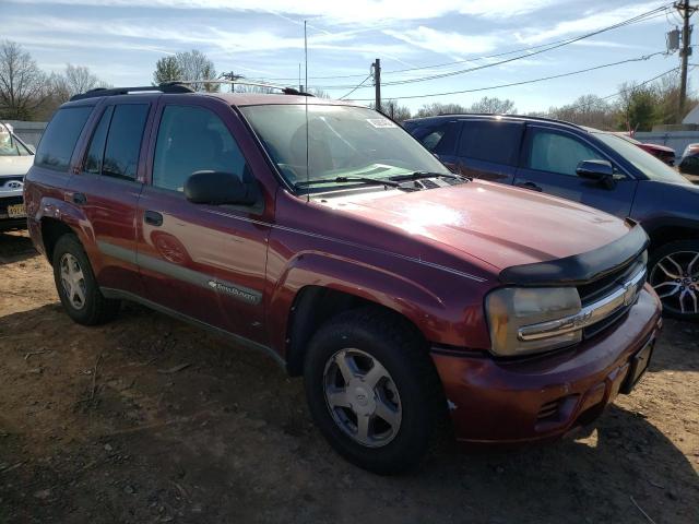 1GNDT13S042356770 - 2004 CHEVROLET TRAILBLAZE LS BURGUNDY photo 4