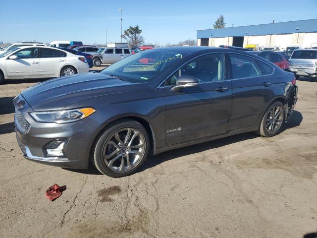 3FA6P0RU7KR277488 - 2019 FORD FUSION TITANIUM GRAY photo 1