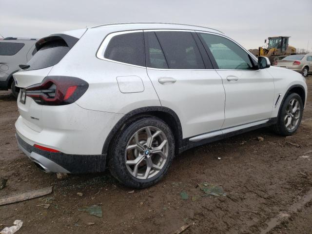 5UX43DP05N9M86182 - 2022 BMW X3 SDRIVE30I WHITE photo 3