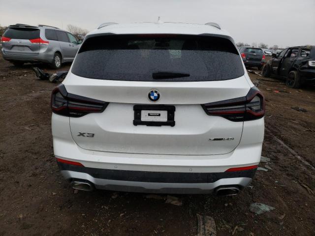 5UX43DP05N9M86182 - 2022 BMW X3 SDRIVE30I WHITE photo 6