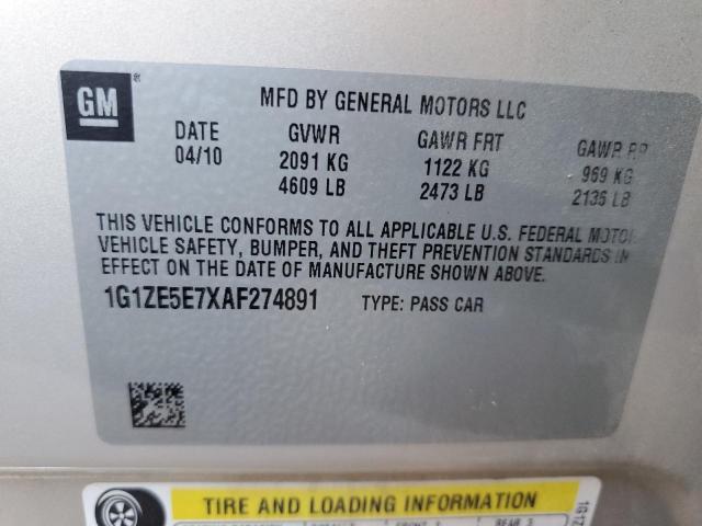 1G1ZE5E7XAF274891 - 2010 CHEVROLET MALIBU LTZ თაფლისფერი ფოტო 13