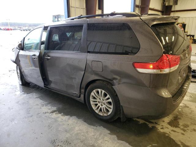 5TDYK3DC8ES443827 - 2014 TOYOTA SIENNA XLE CHARCOAL photo 2