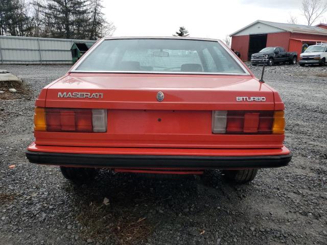 ZAMAL1109FB314416 - 1985 MASERATI BITURBO RED photo 6