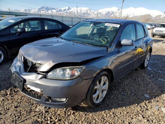 JM1BK344781146063 - 2008 MAZDA 3 HATCHBACK GRAY photo 1