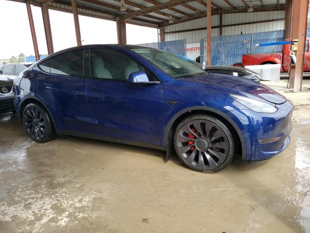 5YJYGDEFXMF252672 - 2021 TESLA MODEL Y BLUE photo 4