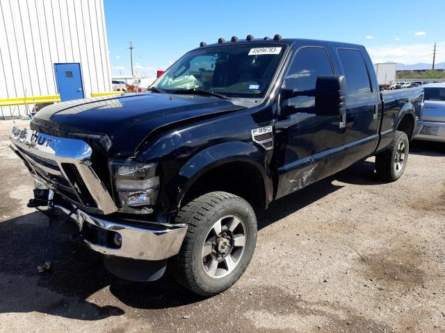 1FTWW31R28EA64336 - 2008 FORD F350 SRW SUPER DUTY BLACK photo 1