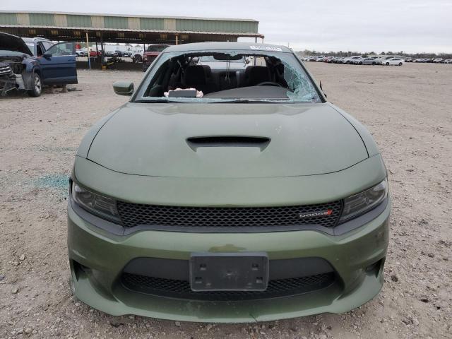 2C3CDXCT1NH112264 - 2022 DODGE CHARGER R/T GREEN photo 5