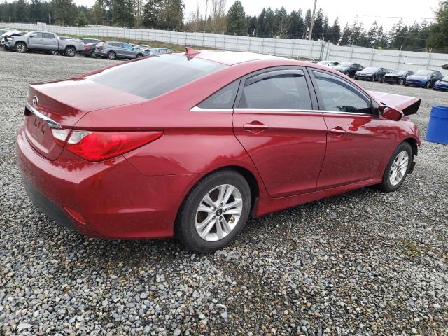 5NPEB4AC2EH839044 - 2014 HYUNDAI SONATA GLS RED photo 3