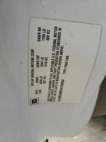 1G1NE52M3V6102930 - 1997 CHEVROLET MALIBU LS WHITE photo 12